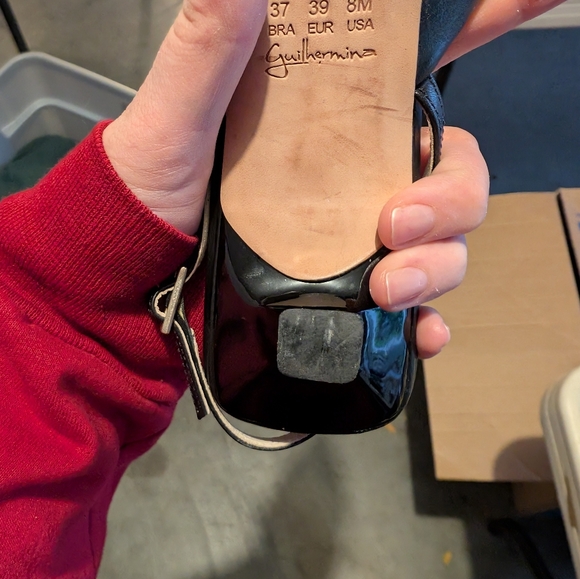 Guilhermina Anthro strappy black kitten heels, sz 8 EUC - Picture 7 of 13